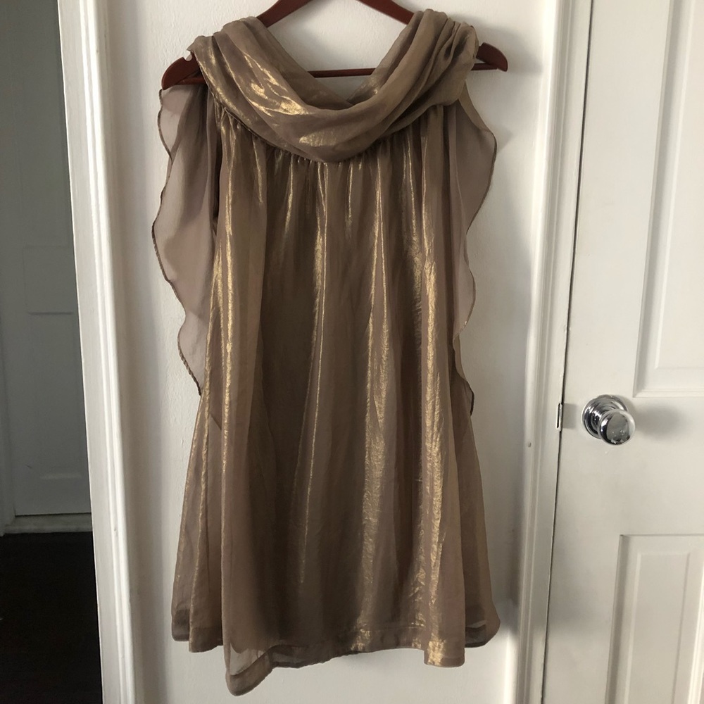 Designers Remix Collection Gold Metallic Dress